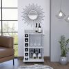 Savannah 6-Bottle 3-Shelf Bar Cart White