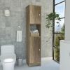 Ibis Linen Cabinet; Double Doors; Four Interior Shelves; Two Cabinets -Light Oak