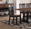 Natural Solid wood Dark Brown hues Set of 2 Chairs Dining Room Seatings Chair