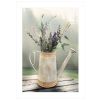 "Lavender Watering Can" by Lori Deiter, Ready to Hang Framed Print, White Frame