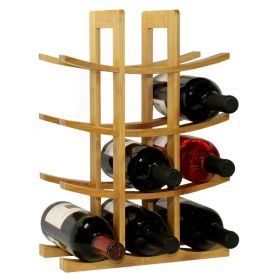 Oceanstar 12-Bottle Natural Bamboo Wine Rack WR1149