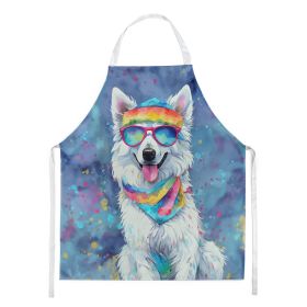 American Eskimo Hippie Dawg Apron Cooking Kitchen Server Baking Crafts Gardening for Adult Women Men, Unisex, Large, Multicolor