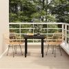 3 Piece Patio Dining Set Poly Rattan