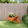 Wheelbarrow Planter 50.4"x17.9"x16.9" Solid Wood Fir