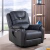 Liyasi Zero Gravity Power Recliner with comfortable lying degree, Massage, Heating and Phone Holder, Side Pockets, USB Charge Ports, Enjoy extreme rel