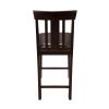 Black PU Upholstered Set of 2 Counter Height Chairs Espresso Finish Wooden Furniture Kitchen Dining Breakfast Chairs