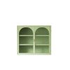 27.56"Glass Doors Modern Two-door Wall Cabinet with Featuring Three-tier Storage for Entryway Living Room Bathroom Dining Room,Wall Cabinet with Chara