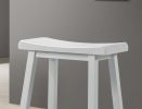 Set of 2 Alonzo White Backless Ergonomic 17.5" Counter Height Stool