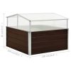 Greenhouse Brown 39.4"x39.4"x33.5" Galvanized Steel