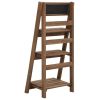 3-Tier Plant Stand with Blackboard 15.7"x11.8"x35.4" Solid Fir Wood