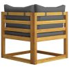 6 Piece Patio Lounge Set with Cushion Solid Acacia Wood