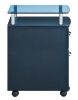 Techni Mobili Rolling File Cabinet with Glass Top, Graphite