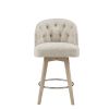 Upholstered 360 Degree Swivel Counter Stool 26" H