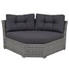 Patio Furniture Set Outdoor Furniture Daybed Rattan Sectional Furniture Set Patio Seating Group With Cushions and Center Table for Patio, Lawn, Backya