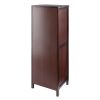 Brooke Jelly 4-Section Cupboard; Wine Storage; Walnut