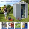 6x4ft Resin Outdoor Storage Shed Kit-Perfect to Store Patio Furniture,Grey