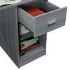 Techni Mobili Modern Office Desk with Hutch, Grey