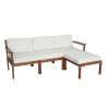 U_Style A Multi-person Sofa Set with A Small Table, Suitable for Gardens, Backyards, and Balconies.