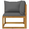 6 Piece Patio Lounge Set with Cushions Solid Acacia Wood