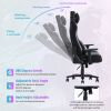 Big and Tall Gaming Chair 400lbs Gaming Chair with Massage Lumbar Pillow, Headrest, 3D Armrest, Metal Base, PU Leather