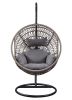 ACME Vinnie Patio Swing Chair with Stand, Fabric & Rope (1Set/3Ctn) 45088