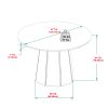 Modern 48" Round Solid Wood Pedestal Dining Table, Cerused White