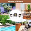 4 Pieces Patio Furniture Sets Rattan Chair Wicker Set Outdoor Bistro