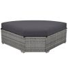 Patio Furniture Set Outdoor Furniture Daybed Rattan Sectional Furniture Set Patio Seating Group With Cushions and Center Table for Patio, Lawn, Backya