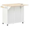 Kitchen Island with Power Outlet,Kitchen Storage Island with Drop Leaf and Rubber Wood,Open Storage and Wine Rack,5 Wheels,with Adjustable Storage for