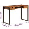 Desk 43.3"x21.7"x30.7" Solid Sheesham Wood and Steel