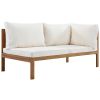 GO Wood Structure Outdoor Sofa Set with beige Cushions Exotic design Water-resistant and UV Protected texture High quality acacia wood Strong Metal Ac