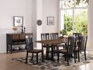 Natural Solid wood Dark Brown hues Set of 2 Chairs Dining Room Seatings Chair