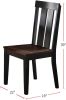 Natural Solid wood Dark Brown hues Set of 2 Chairs Dining Room Seatings Chair