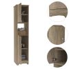 Ibis Linen Cabinet; Double Doors; Four Interior Shelves; Two Cabinets -Light Oak