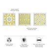 Distressed Yellow Medallion 3-piece Wall Decor Set