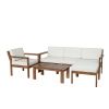 U_Style A Multi-person Sofa Set with A Small Table, Suitable for Gardens, Backyards, and Balconies.