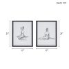 Sketch 2-piece Framed Glass and Matted Wall Art Set