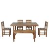 U_Style High-quality Acacia Wood Outdoor Table and Chair Set, Suitable for Patio, Balcony, Backyard