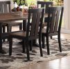 Natural Solid wood Dark Brown hues Set of 2 Chairs Dining Room Seatings Chair