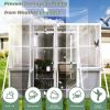 Greenhouse, Wooden Lean to Greenhouses for Outdoors, Heavy Duty Walk in Green House for Outside Winter, Large Hot House for Sunroom Storage Shed, Gard