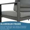 Aluminum Modern 4 Piece Sofa Seating Group For Patio Garden Outdoor