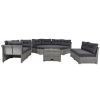 Patio Furniture Set Outdoor Furniture Daybed Rattan Sectional Furniture Set Patio Seating Group With Cushions and Center Table for Patio, Lawn, Backya