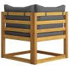 5 Piece Patio Lounge Set with Cushion Solid Acacia Wood