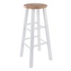 Element Bar Stools; 2-Pc Set; Natural & White