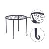 Metal Plant Stand 4 in 1 Potted Irons Planter Supports Floor Flower Pot Round Rack Display