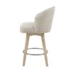 Upholstered 360 Degree Swivel Counter Stool 26" H