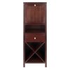 Brooke Jelly 4-Section Cupboard; Wine Storage; Walnut