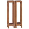 Plant Stands 2 pcs 9.8"x9.8"x39.4" Solid Teak Wood