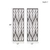 Grey Laser Cut Wood 2-piece Panel Wall Decor Set