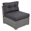 Patio Furniture Set Outdoor Furniture Daybed Rattan Sectional Furniture Set Patio Seating Group With Cushions and Center Table for Patio, Lawn, Backya